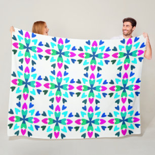 Couverture Polaire Morceau de mon cœur 'Espoir,' 60 x 80 Plaid en Lai