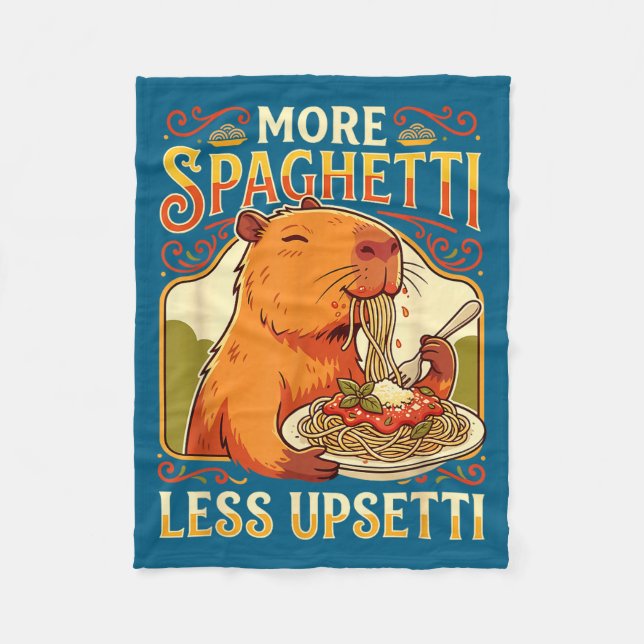 Couverture Polaire More Spaghetti Less Upsetti Capybara (Devant)