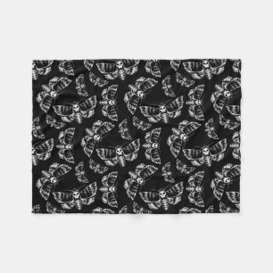 Couverture Polaire Morts noires et grises Housse de tête Moth Gothiqu