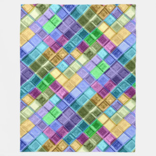 Couverture Polaire Mosaïque colorée d'ouatine de mamans