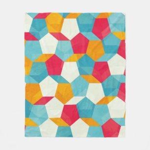 Couverture Polaire mosaïque colorée sans couture motif