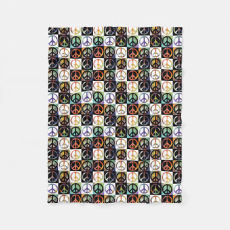Couverture Polaire Mosaïque de signe de paix