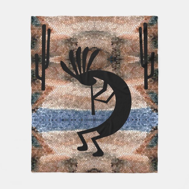 Couverture Polaire Mosaïque du désert sud-ouest de Kokopelli Moyen (Devant)