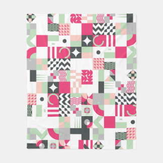 Couverture Polaire Mosaïque géométrique contemporaine sans couture mo