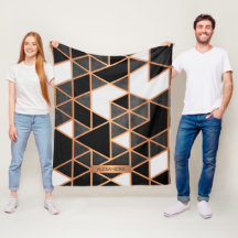 Mosaïque noire blanche et dorée