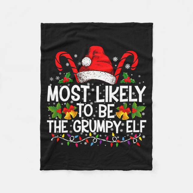 Couverture Polaire Most Likely To Be The Mpy Elf Funny Xmas  (Devant)