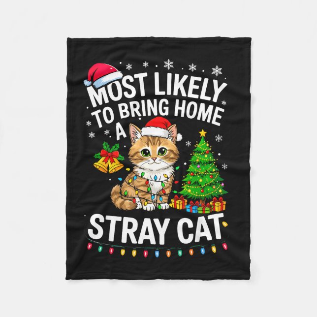 Couverture Polaire Most Likely To Bring Home A Stray Cat Matching Chr (Devant)