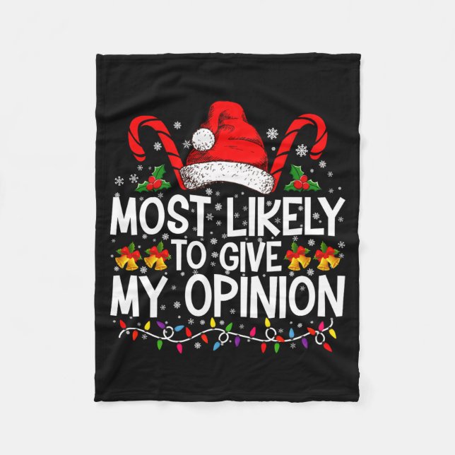 Couverture Polaire Most Likely To Give My Onion Funny Christmas  (Devant)