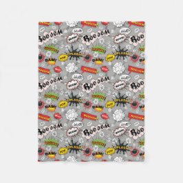 Couverture Polaire Mot d'action Retro Comic Book