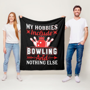 Couverture Polaire Mot d'art de hobby de bowling mignon