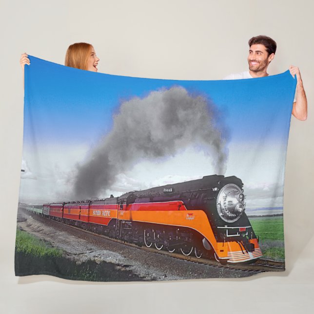 Couverture Polaire Moteur de train à vapeur Locomotive SP4449 Black O (En situation)