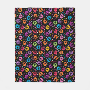 Couverture Polaire Motif 2 de crânes