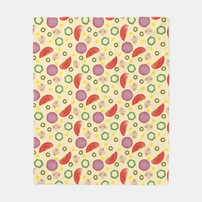 Couverture Polaire Motif 2 de pizza (Devant)