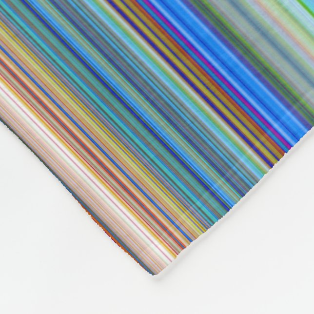 Couverture Polaire Motif à bandes multiples (Coin)