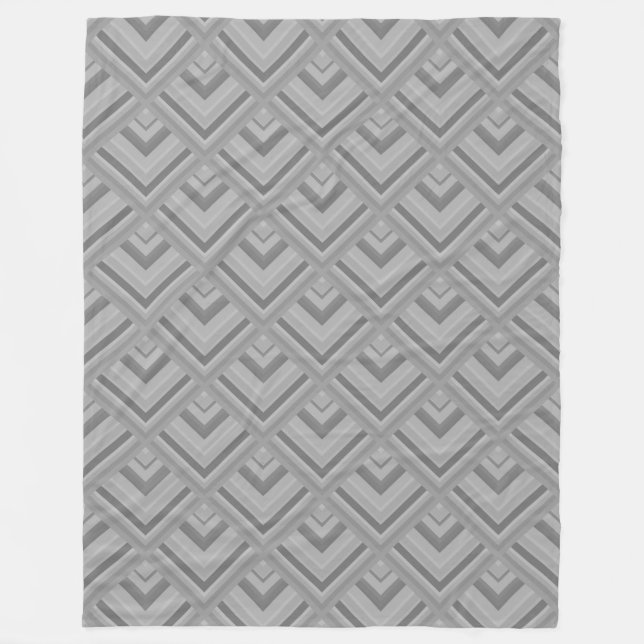 Couverture Polaire Motif à échelle grise (Devant)