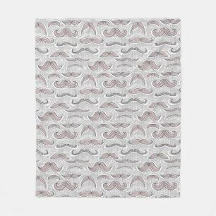 Couverture Polaire Motif à la mode de moustache