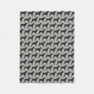 Couverture Polaire Motif à poils durs allemand de silhouettes