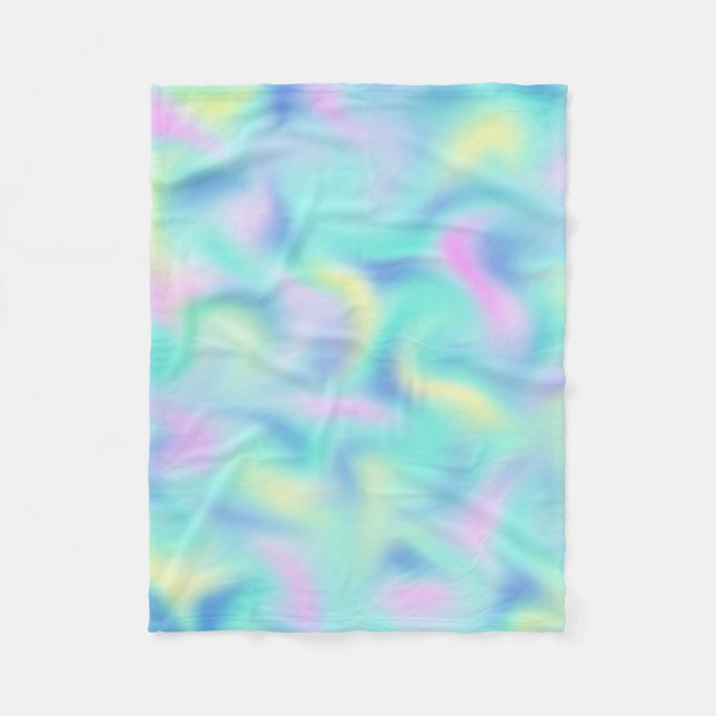 Couverture Polaire Motif Abstrait Blurred Pretty Pastel Swirls (Devant)