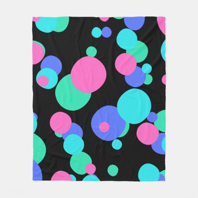 Couverture Polaire Motif Abstrait bulle (Devant)