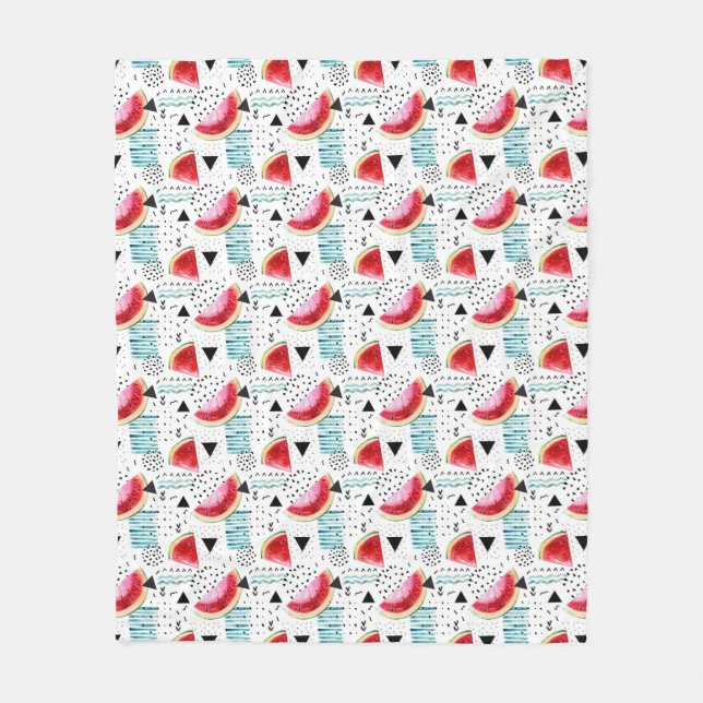 Couverture Polaire Motif abstrait de pastèque (Devant)