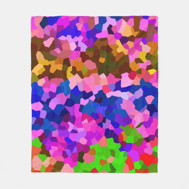 Couverture Polaire Motif Abstrait en mosaïque cristallisée (Devant)