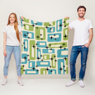 Couverture Polaire Motif Abstrait moderne du milieu du siècle