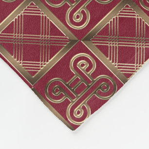Couverture Polaire Motif africain ethnique avec des simbols d'Adinkra
