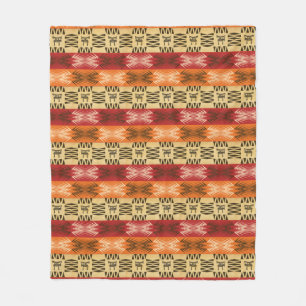 Couverture Polaire motif africain ethnique avec simbols.