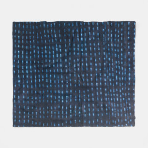 Couverture Polaire Motif africain (Mali) Indigo  