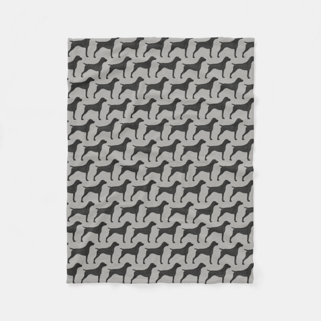Couverture Polaire Motif allemand de silhouettes d'indicateur aux (Devant)