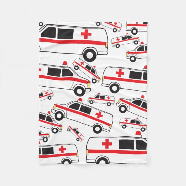 Couverture Polaire Motif ambulancier (Devant)
