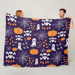 Couverture Polaire Motif amusant d'Halloween