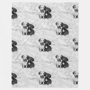 Couverture Polaire Motif animal cool - Chiens mignons 1
