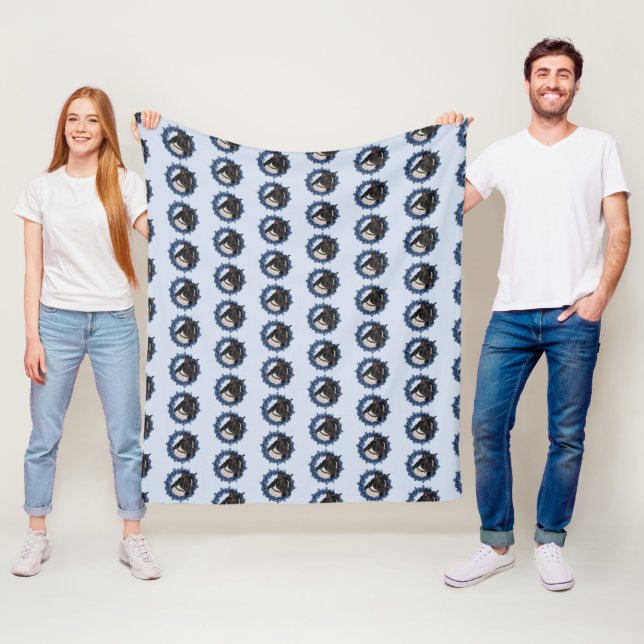 Couverture Polaire Motif animal de chien de Boston Terrier (En situation)