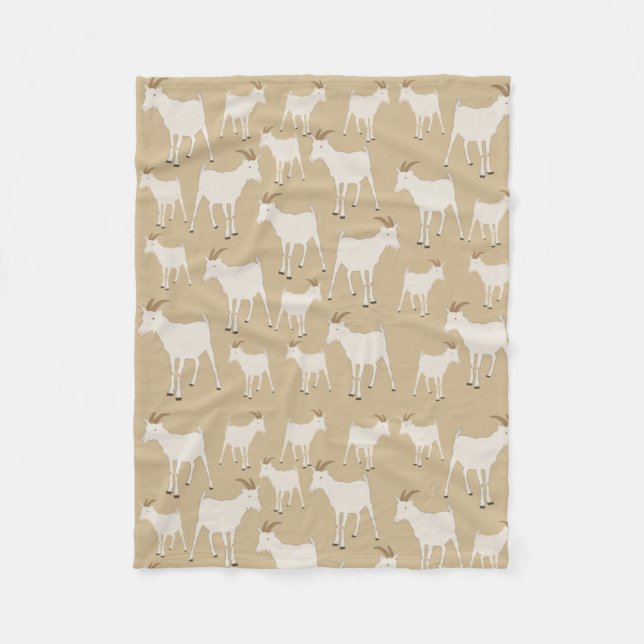 Couverture Polaire Motif animal de la ferme de chèvres (Devant)