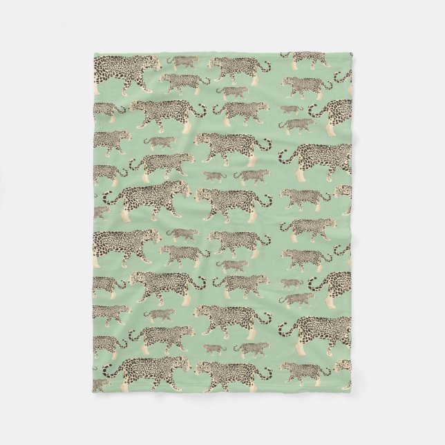 Couverture Polaire Motif animal Jungle Jaguar (Devant)
