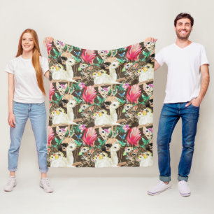 Couverture Polaire Motif animal tropical