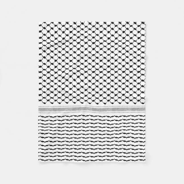 Couverture Polaire Motif arabe palestinien Kufiya Customisé  (Devant)