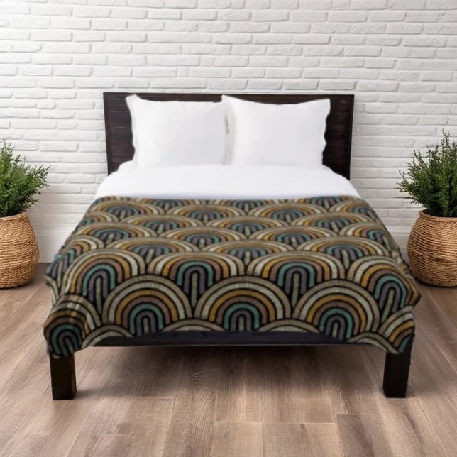 Couverture Polaire Motif Arch Boho Retro (Créateur téléchargé)