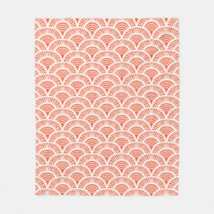 Couverture Polaire motif art déco à main vintage avec la plus grande