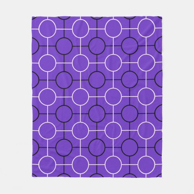 Couverture Polaire Motif Art déco Abstrait géométrique circulaire vio (Devant)
