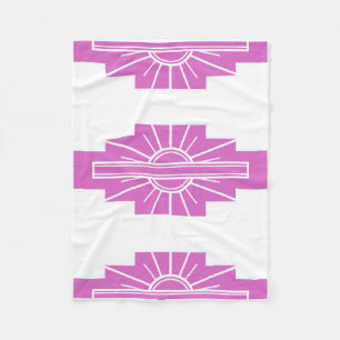 Couverture Polaire Motif Art déco en rose