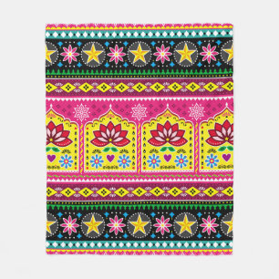 Couverture Polaire Motif artisanal artisanal artisanal floral,