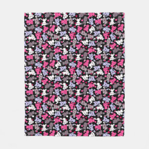 Couverture Polaire motif avec les chats mignons 3 de griffonnage de