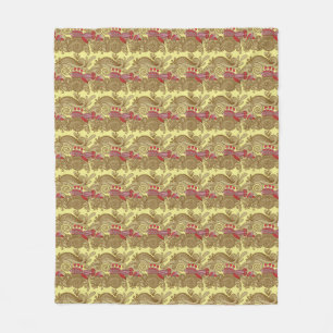 Couverture Polaire Motif avec les poissons et la vague