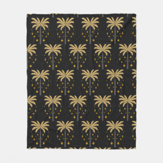 Couverture Polaire Motif avec palmiers et ornements