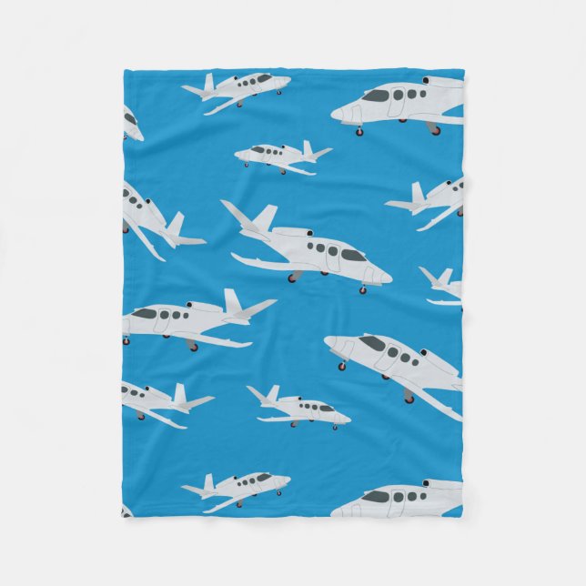 Couverture Polaire Motif avion à réaction (Devant)