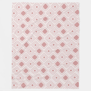 Couverture Polaire Motif aztèque géométrique tribal Rose Boho Dusty