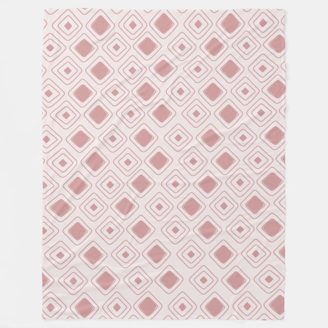 Couverture Polaire Motif aztèque géométrique tribal Rose Boho Dusty (Devant)