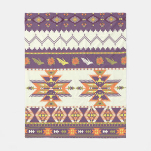 Couverture Polaire Motif aztèque incolore